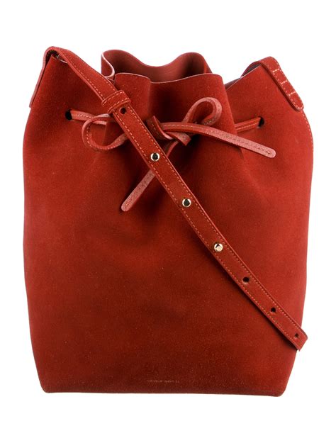 mansur gavriel suede bucket bag